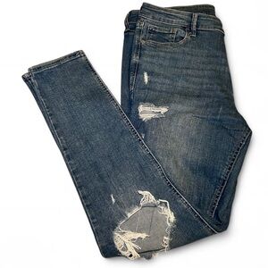 Old Navy Super Skinny Distressed Ankle Jeans